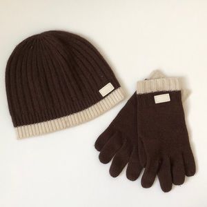 Coach beanie and gloves set